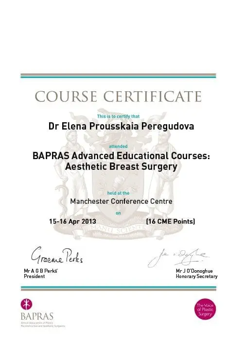 BAPRAS Breast 2013