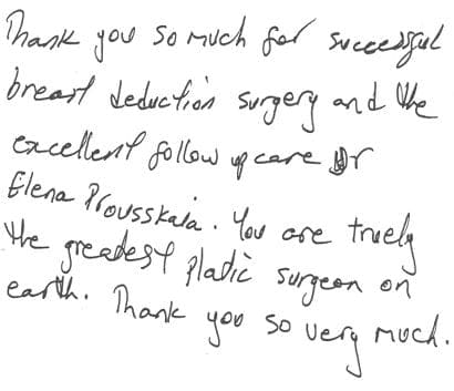 Thank you so much for successful breast surgery